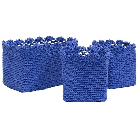 Heritage Lace Heritage Lace MC-1050CB Mode Crochet Basket with Trim; Set of 3 MC-1050CB